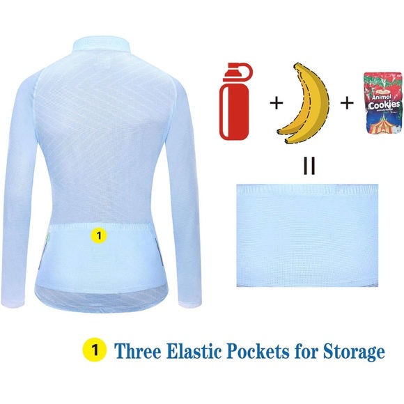 Women's Cycle Long Sleeve Bike Mountain Riding Wear with Padded Long Pants Sets - Picture 3 of 12